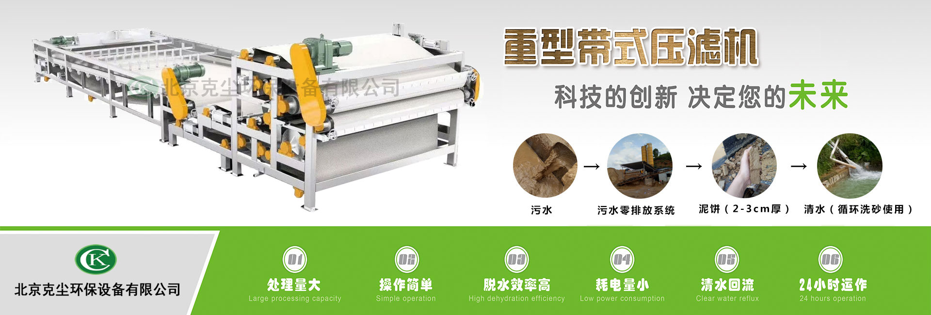 重型分體濃縮帶式壓濾機(jī)